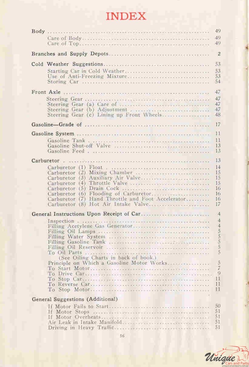 1912 Studebaker E-M-F 30 Operation Manual Page 39